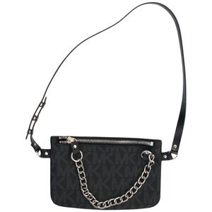 MICHAEL Michael Kors Black Signature Canvas Fanny Pack Belt Bag Adjustable